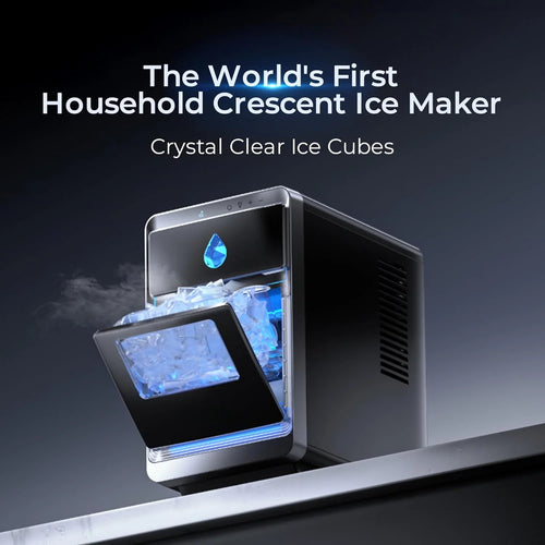 Countertop Portable Ice Maker – 1600lbs/Day, 12 Mins Fast Ice, Auto Self-Cleaning, Clear Ice Cubes for Whiskey, Coffee & Drinks