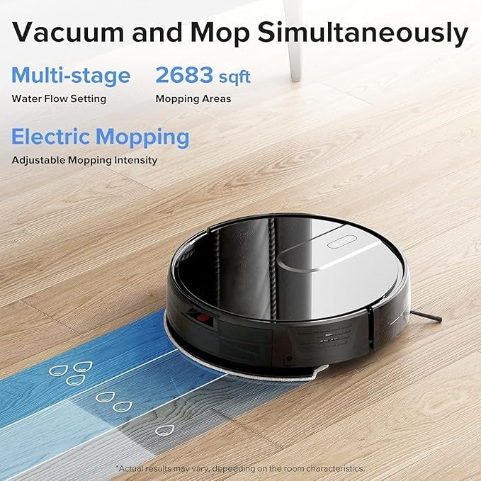 Robot Vacuum Mop Combo 4000Pa Suction, Smart Obstacle Avoidance, Personalized Cleaning, Self-Charging Robotic Cleaner