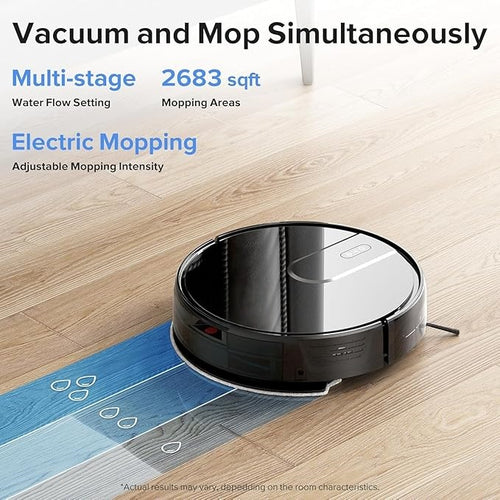 Robot Vacuum Mop Combo 4000Pa Suction, Smart Obstacle Avoidance, Personalized Cleaning, Self-Charging Robotic Cleaner