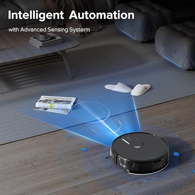 Robot Vacuum Mop Combo 4000Pa Suction, Smart Obstacle Avoidance, Personalized Cleaning, Self-Charging Robotic Cleaner